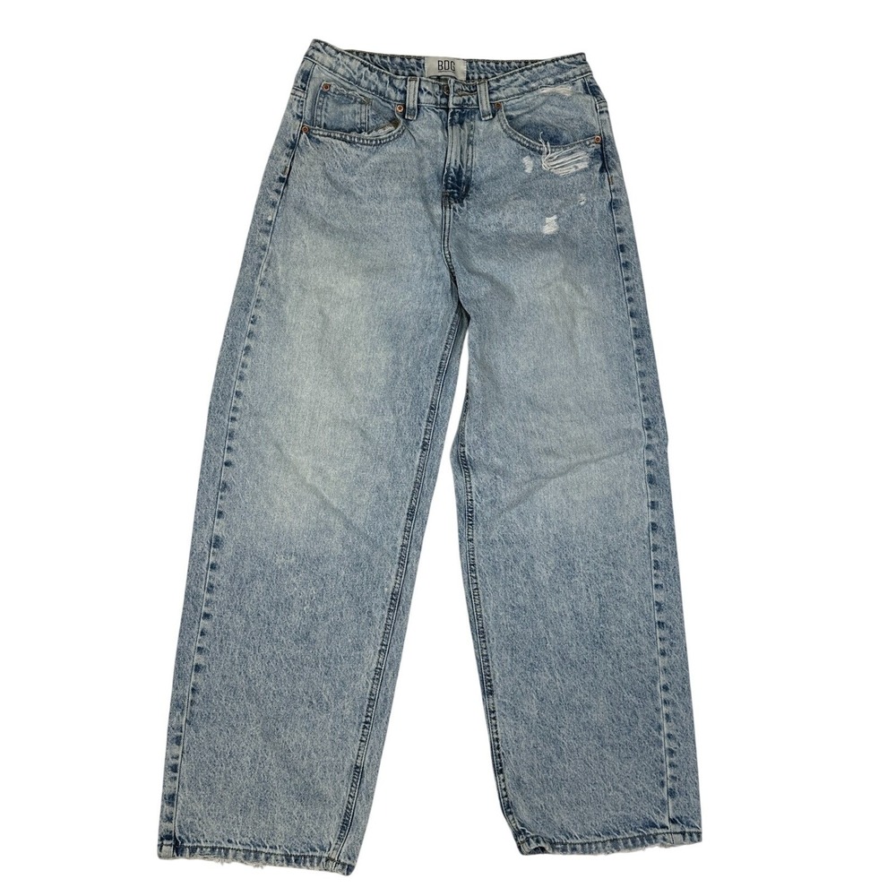 BDG Urban Outfitters High Rise Mom Jeans Light Wash Distressed Women's Size 29